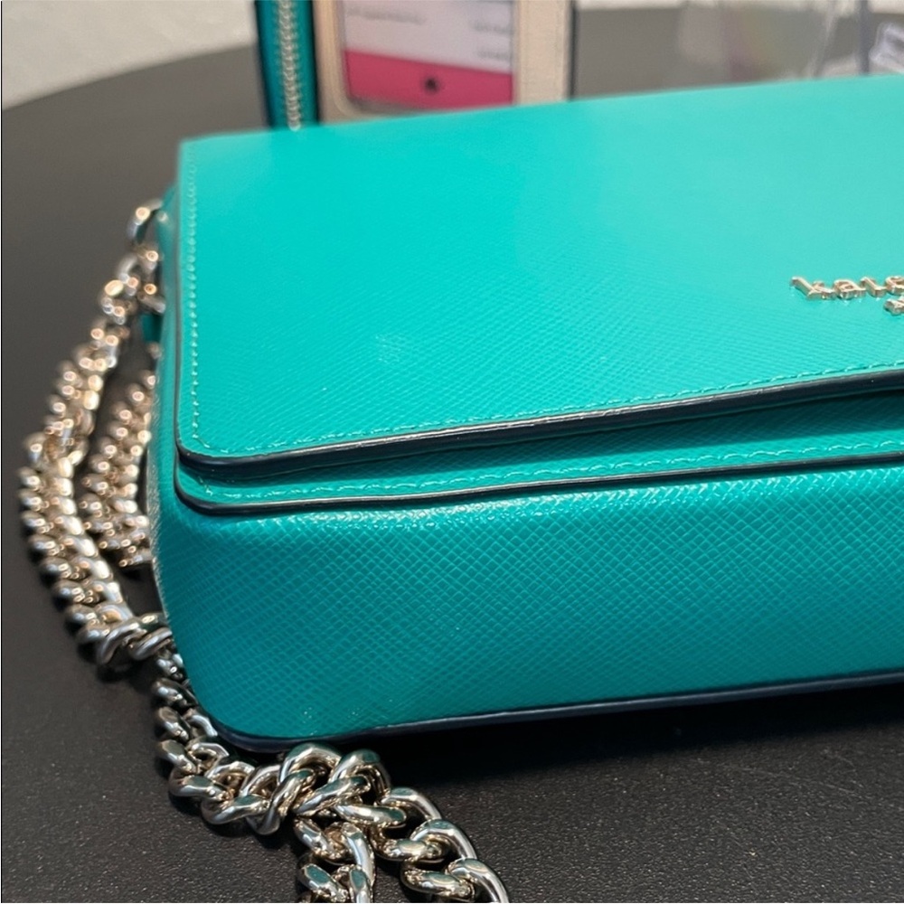 EUC Kate Spade Spencer leather wallet on a chain set - Picture 5 of 6